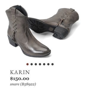 born side zip leather booties